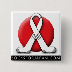 Socken für Japan-Knopfweiß Button
