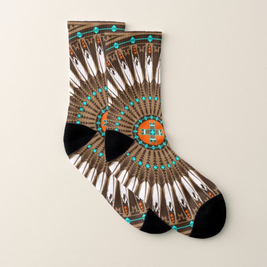 Socken für Männer und Frauen (Wacipi Pow Wow) (Paar)