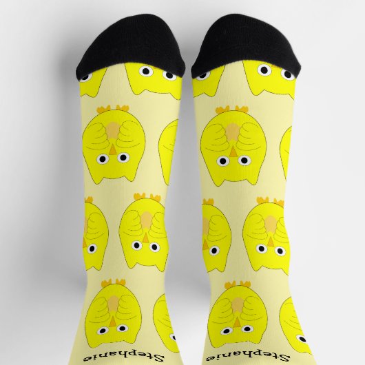 Socken Gelb-Schale-Design (Oben)