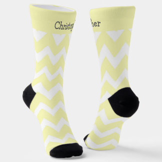 Socken Gelb Zick-Zack-Design