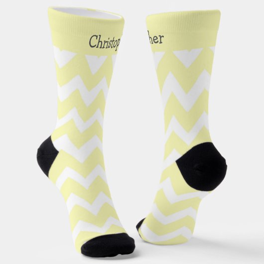 Socken Gelb Zick-Zack-Design (Gewinkelt)
