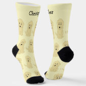 Socken gelbes Goldendoodle-Design (Gewinkelt)