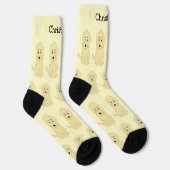 Socken gelbes Goldendoodle-Design (Rechts)
