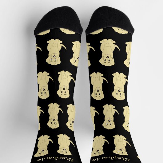 Socken Gelbes Labrador Hunddesign (Oben)