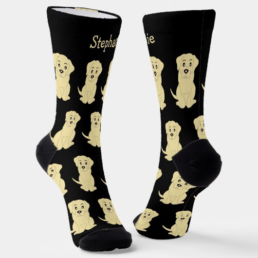 Socken Gelbes Labrador Hunddesign (Gewinkelt)