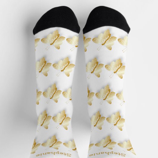 Socken Gold Butterfly Design (Oben)