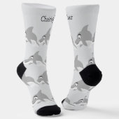 Socken Graues Delfin-Design (Gewinkelt)
