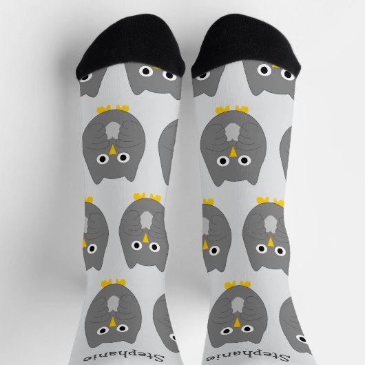 Socken Graues Eulen-Design (Oben)