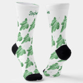 Socken Green Butterfly Design (Gewinkelt)