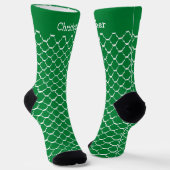 Socken Grüner Marokkanischer Musterdesign (Gewinkelt)