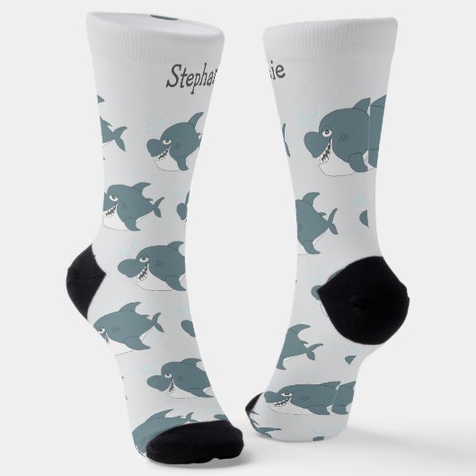 Socken Hai Design (Gewinkelt)