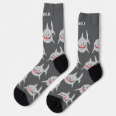 Socken Hai Design (Linkes Detail)