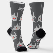 Socken Hai Design (Gewinkelt)