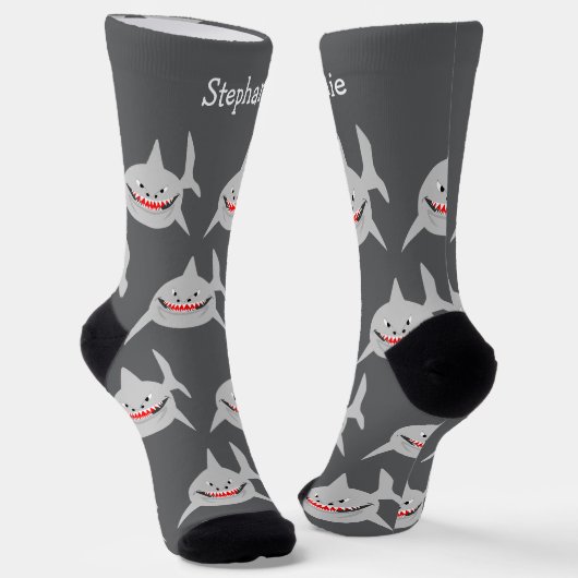 Socken Hai Design (Gewinkelt)
