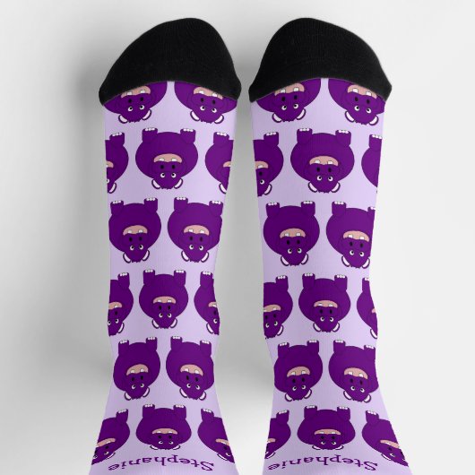 Socken Hippopotamus Design (Oben)