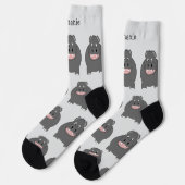 Socken Hippopotamus Design (Linkes Detail)