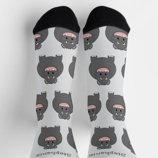 Socken Hippopotamus Design (Oben)