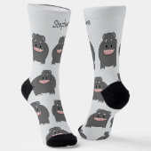 Socken Hippopotamus Design (Gewinkelt)
