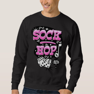 Socken Hop Costume Rock and Roll Vintag 50er R Sweatshirt