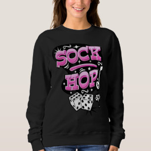Socken Hop Costume Rock and Roll Vintag 50er R Sweatshirt