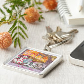 Socken Horror filmt den Trockner Funny Schlüsselanhänger (Seite)