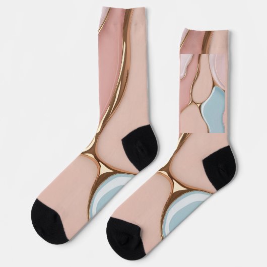 Socken im stilvollen abstrakten Grafikdesign (Linkes Detail)