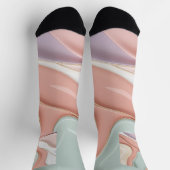 Socken im stilvollen abstrakten Grafikdesign (Oben)