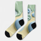 Socken im stilvollen abstrakten Grafikdesign (Linkes Detail)