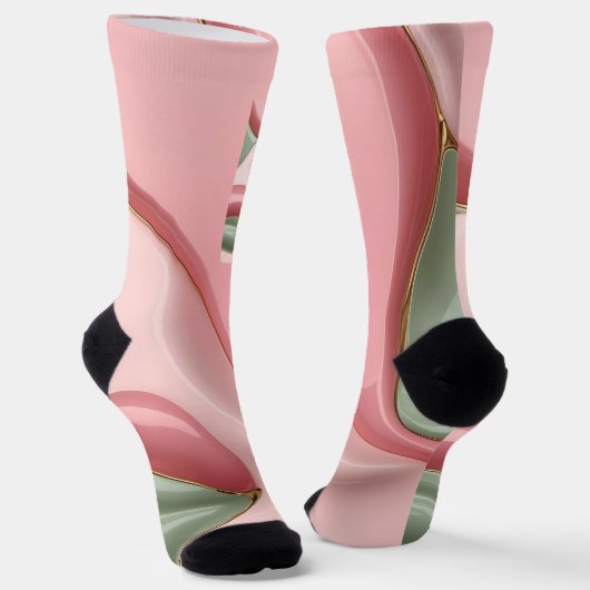 Socken im stilvollen abstrakten Grafikdesign (Gewinkelt)