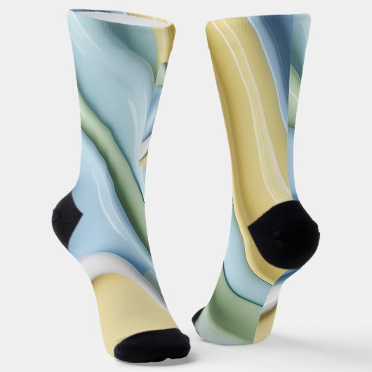 Socken im stilvollen abstrakten Grafikdesign (Gewinkelt)