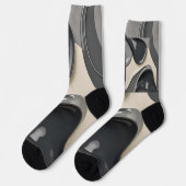 Socken in abstrakter Grafik (Linkes Detail)