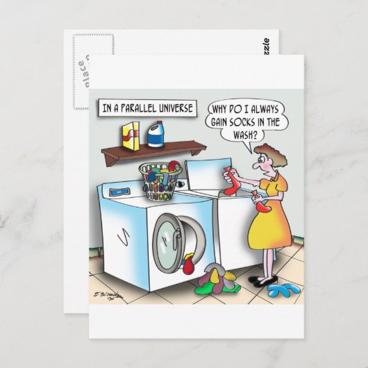 Socken in einem parallelen Universum Postkarte (Vorne/Hinten)