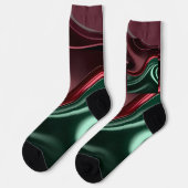 Socken in stilvollem abstraktem Grafikdesign (Linkes Detail)