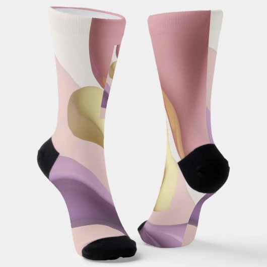 Socken in stilvollem abstraktem Grafikdesign (Gewinkelt)