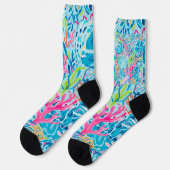 Socken in stylischer Grafik (Linkes Detail)
