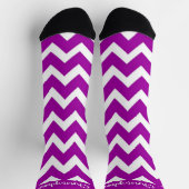 Socken Lila Zickzack-Design (Oben)
