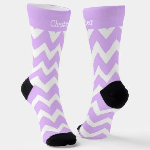 Socken Lila Zickzack-Design