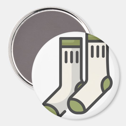 Socken Magnet (Vorderseite/Rückseite)