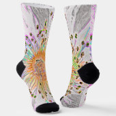 Socken mit Abstraktem Pastelldesign (Gewinkelt)