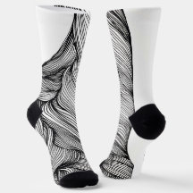 Socken mit abstrakten Linien