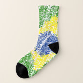 Socken mit brasilianischer Flagge (Links - Außen)