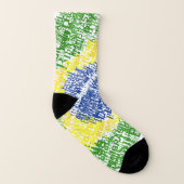 Socken mit brasilianischer Flagge (Rechts - Außen)
