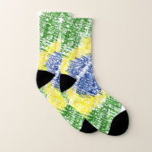 Socken mit brasilianischer Flagge (Paar)