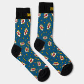 Socken mit Comic Sound Effect Muster anzeigen (Rechts)