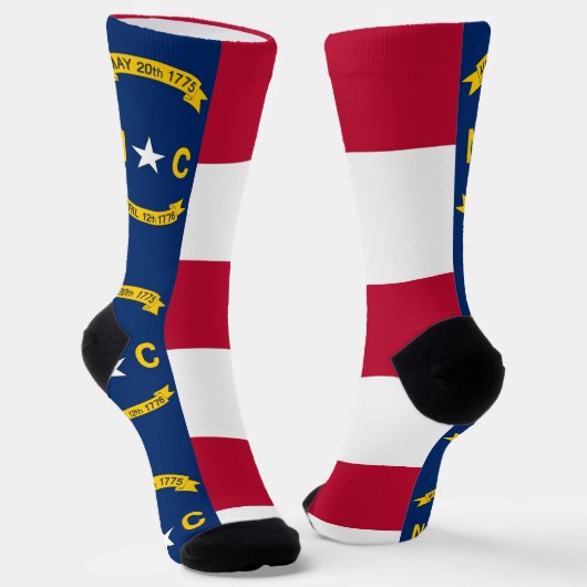 Socken mit der Flagge von North Carolina (Gewinkelt)