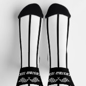 Socken mit doppeltem weißen Streifen Racing Flags (Oben)