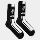 Socken mit doppeltem weißen Streifen Racing Flags (Rechts)