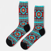 Socken mit ethnischer Geometrie im Südwesten (Linkes Detail)