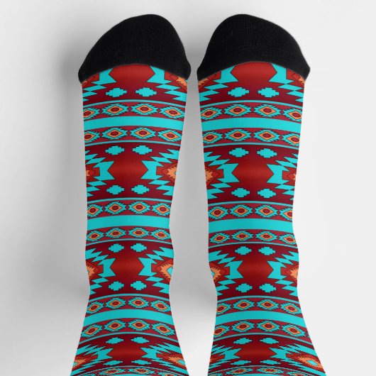 Socken mit ethnischer Geometrie im Südwesten (Oben)