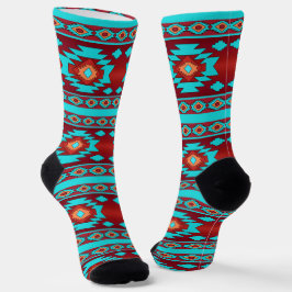 Socken mit ethnischer Geometrie im Südwesten